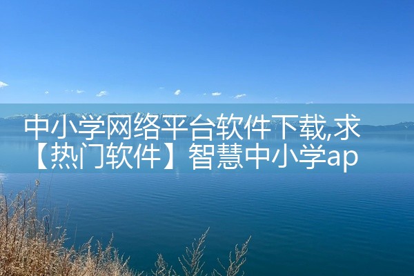 中小学网络平台软件下载